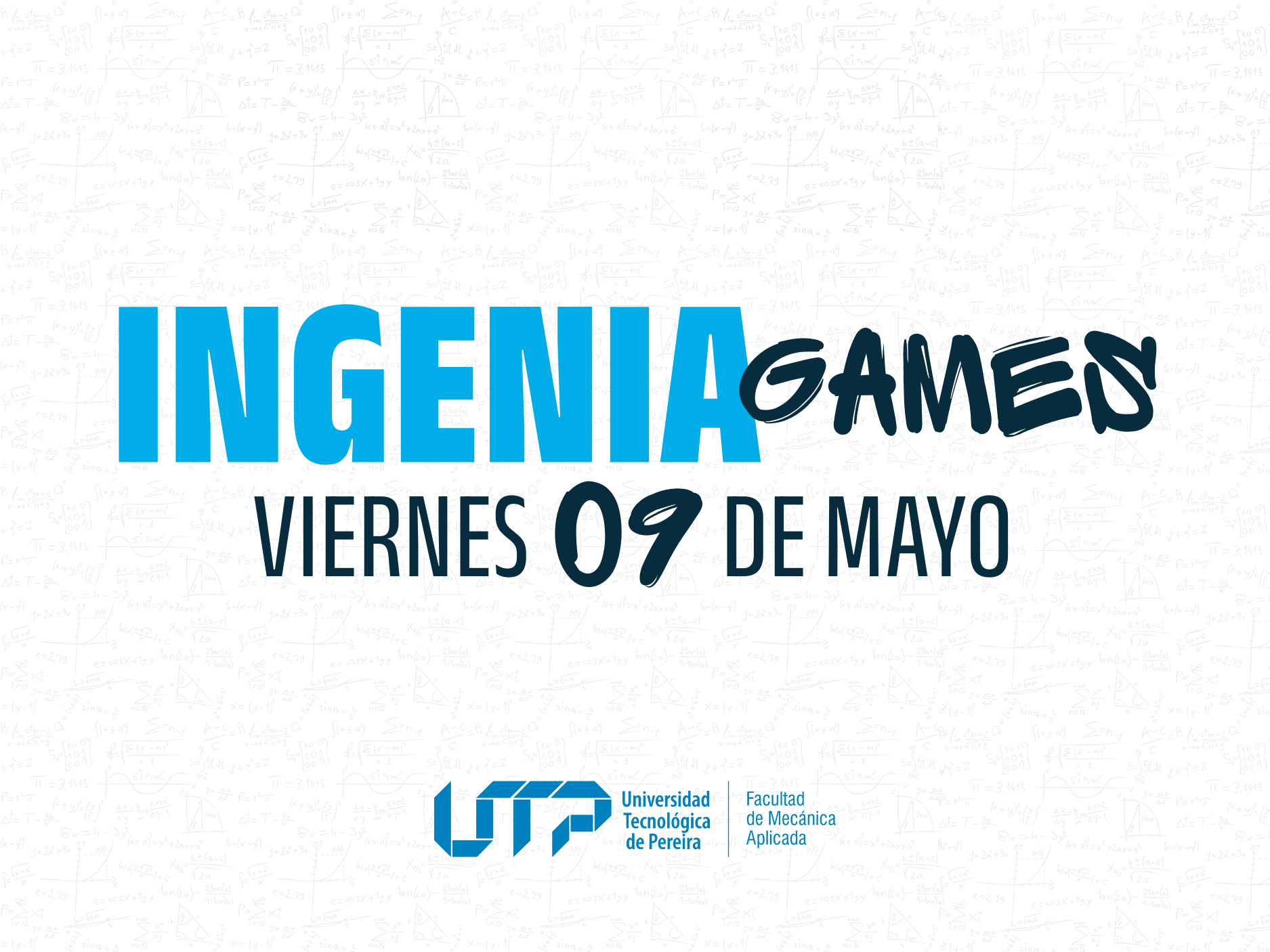 El próximo 9 de mayo, la Facultad de Mecánica Aplicada de la Universidad Tecnológica de Pereira vivirá una nueva edición de los INGENIAGames, un evento académico y recreativo que busca fortalecer la identidad de la facultad a través del conocimiento, el trabajo en equipo y la sana competencia.