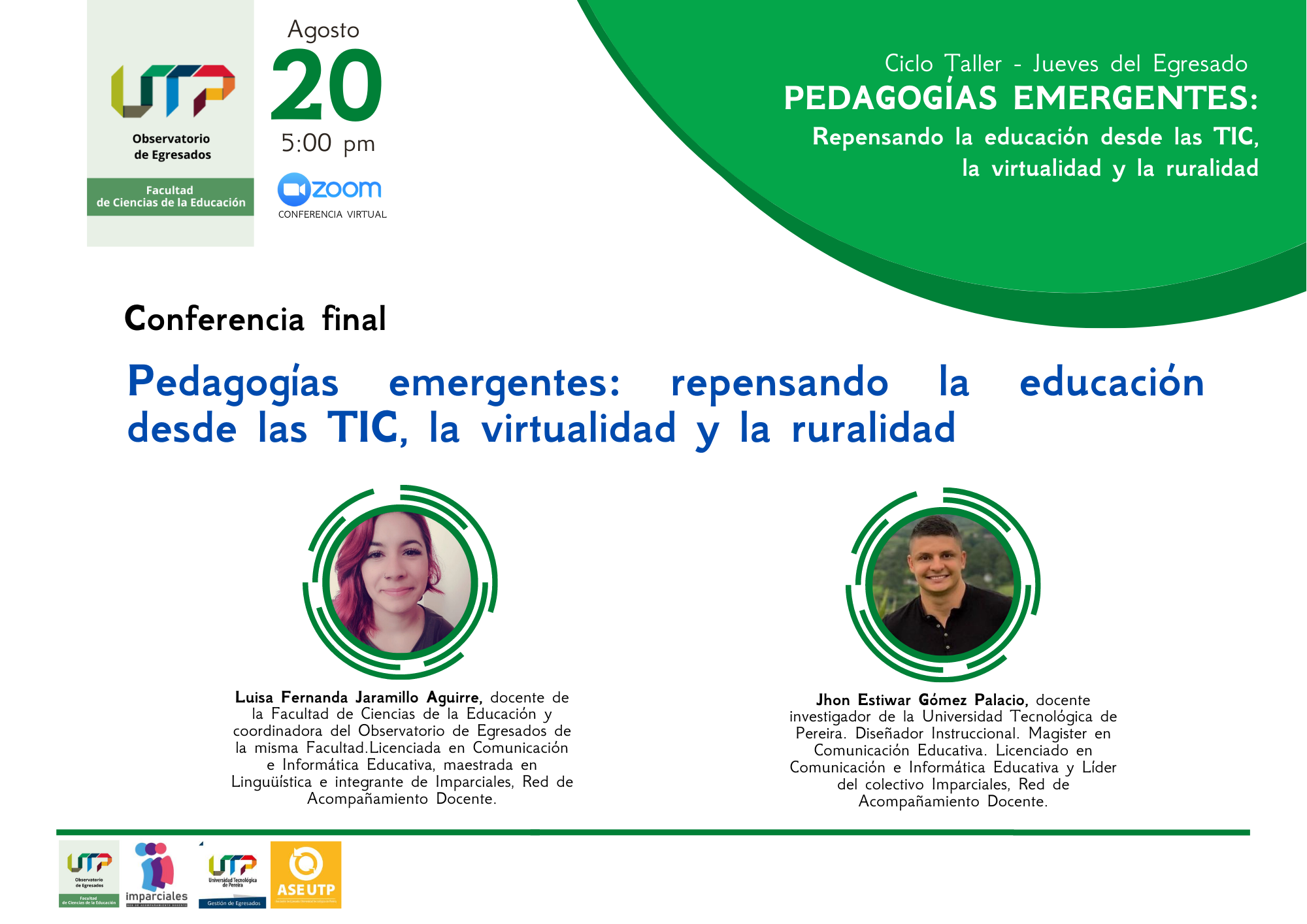 Ciclo taller virtual del Jueves del Egresado 