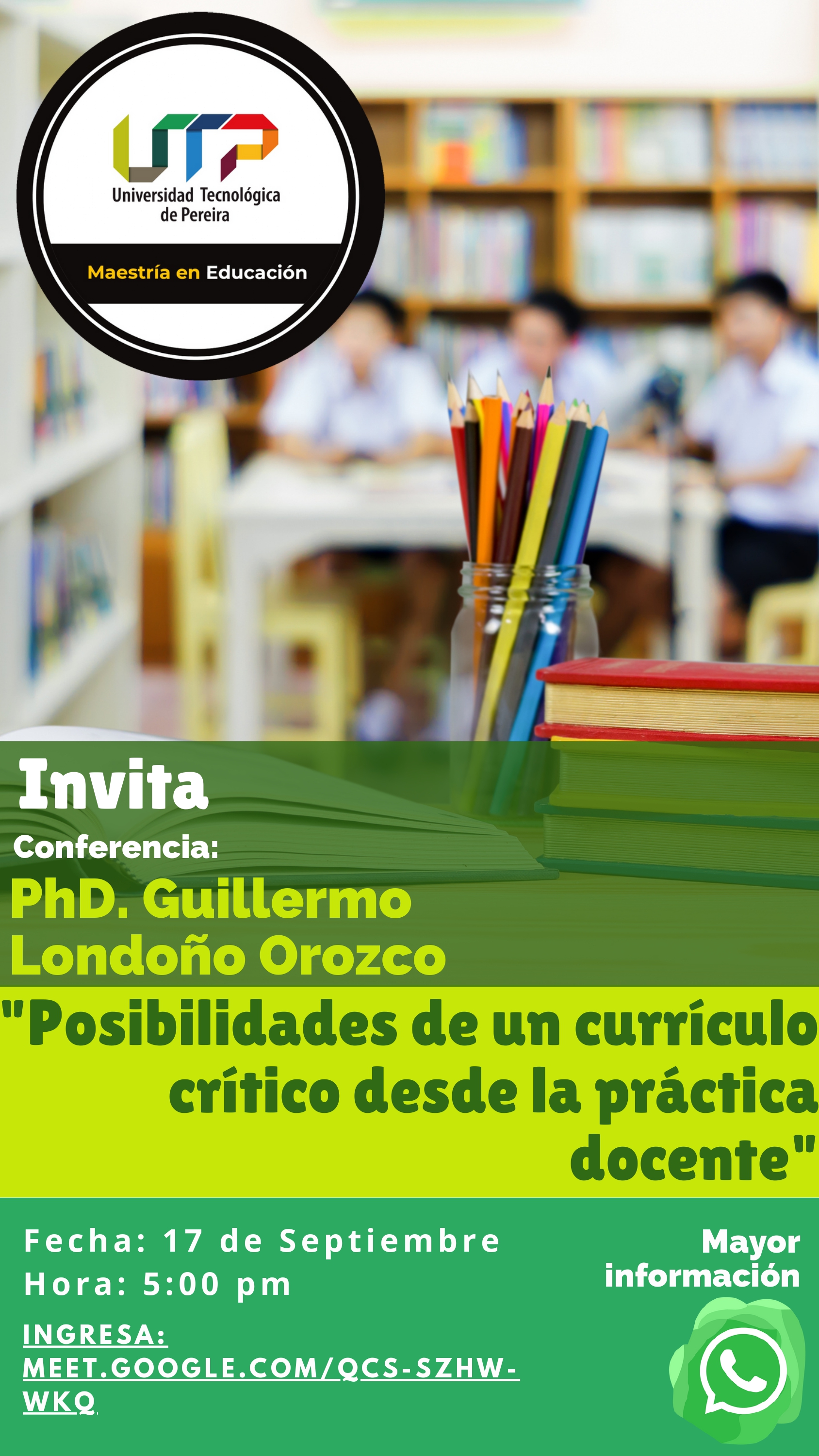 Conferencia “Posibilidades de un currículo crítico desde la práctica docente”