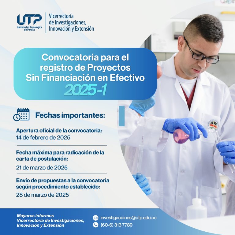 Convocatoria interna para el registro de proyectos sin financiación en ...