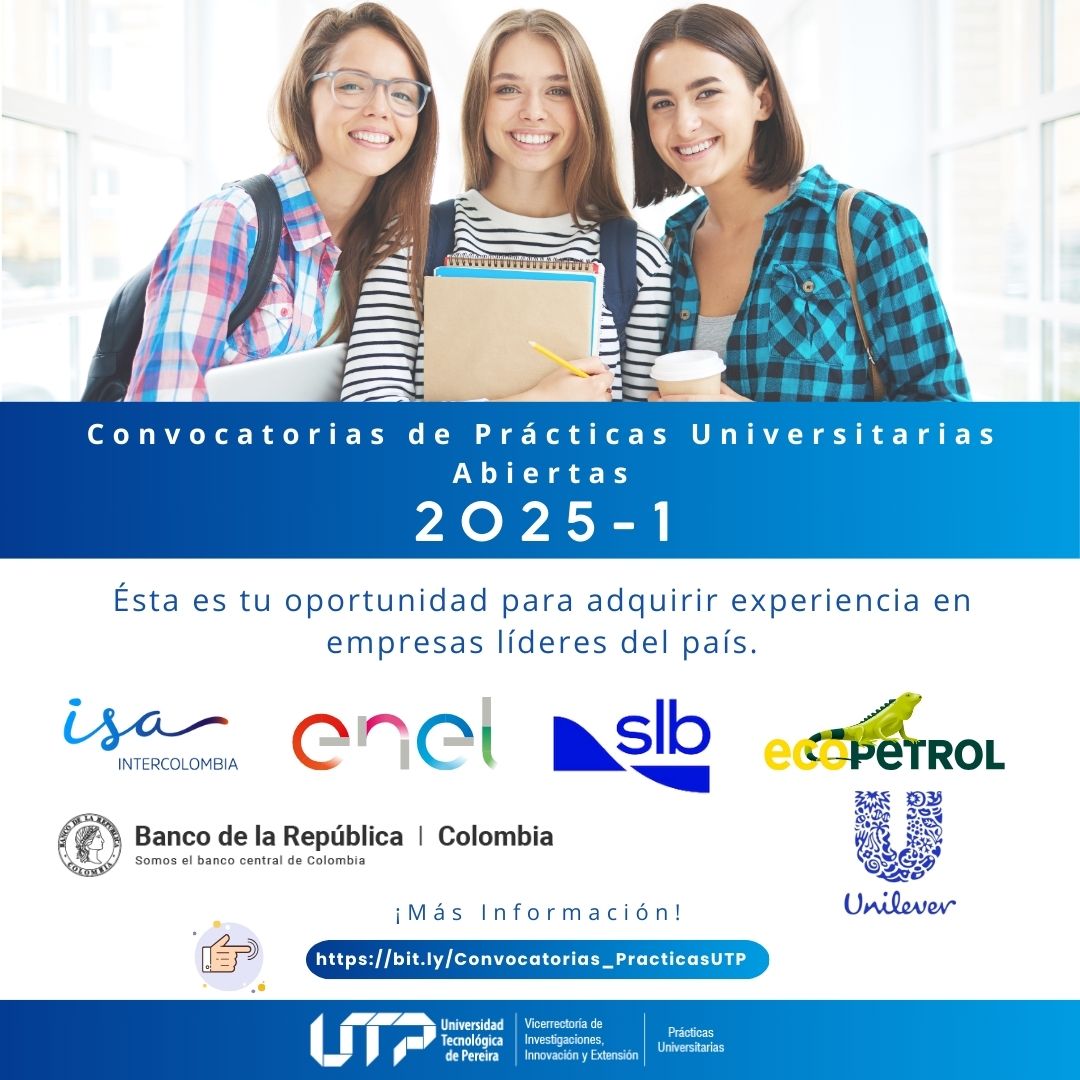 La Oficina de Prácticas Universitarias de la Universidad Tecnológica de Pereira (UTP) ha anunciado la apertura de las convocatorias para prácticas profesionales correspondientes al primer semestre de 2025. Esta iniciativa representa una excelente oportunidad para que los estudiantes de pregrado adquieran experiencia práctica y apliquen los conocimientos adquiridos durante sus estudios.