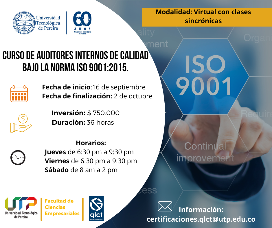Curso de Auditor Interno de Calidad ISO 9001:2015