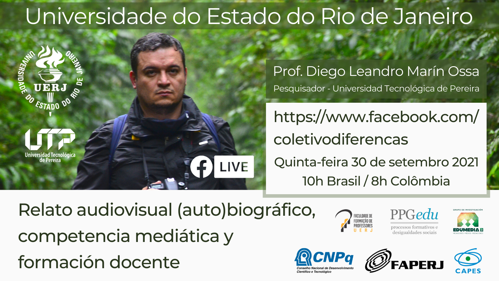 Docente de la UTP en vivo y en directo con profesores y estudiantes de la Universidad de Río de Janeiro