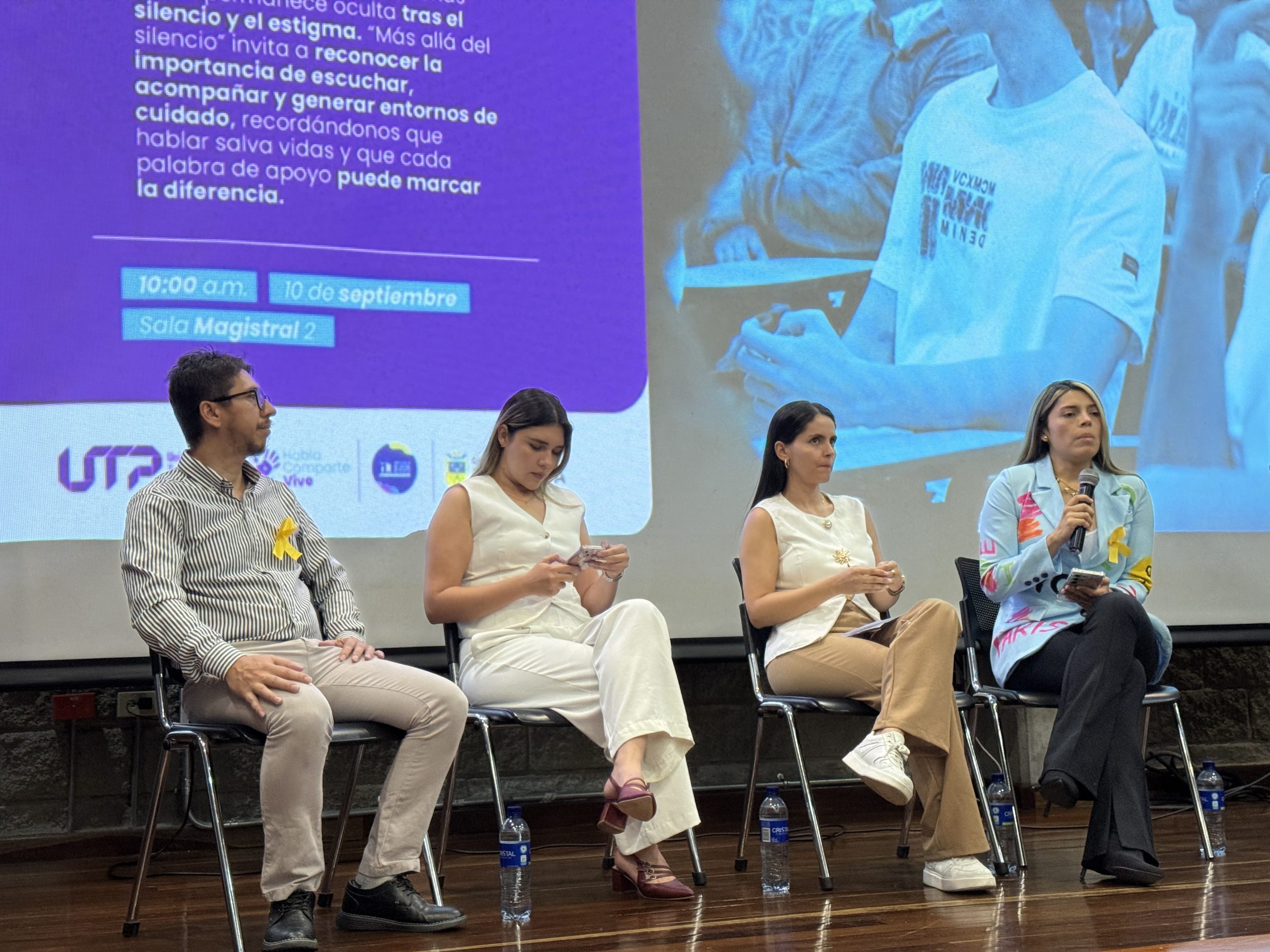 La Vicerrectoría de Responsabilidad Social y Bienestar Universitario llevó a cabo el conversatorio “Más allá del silencio”, en el marco de la campaña Habla, Comparte y Vive de la Política de Bienestar Institucional.