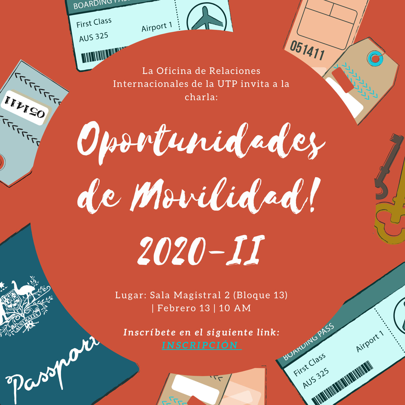 Invitación a Charla de Oportunidades de Movilidad 2020-II