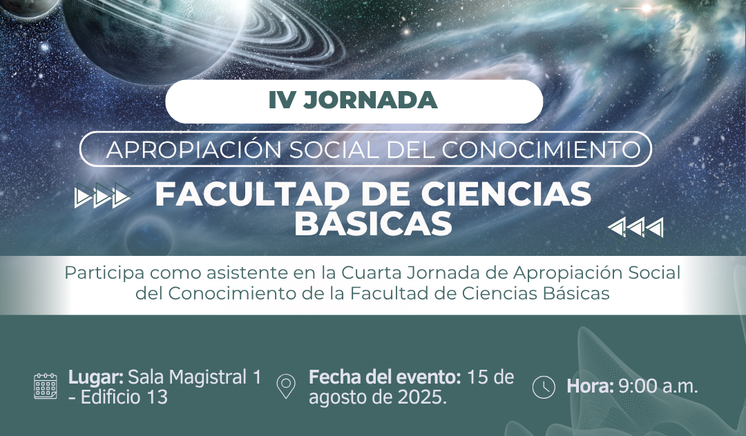 La Universidad Tecnológica de Pereira se prepara para recibir a la comunidad académica y al público en general en un evento que promete ser un puente entre la ciencia y la ciudadanía. Este viernes 15 de agosto, desde las 9:00 a.m., se llevará a cabo la Cuarta Jornada de Apropiación Social del Conocimiento, una iniciativa liderada por la Vicerrectoría de Investigaciones, Innovación y Extensión en colaboración con la Facultad de Ciencias Básicas.