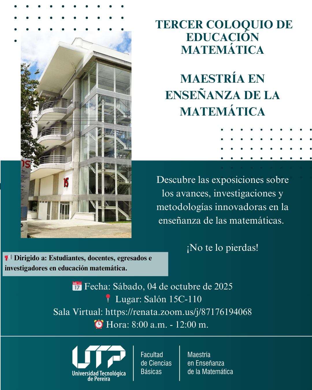 Invitación al Tercer Coloquio de Educación Matemática