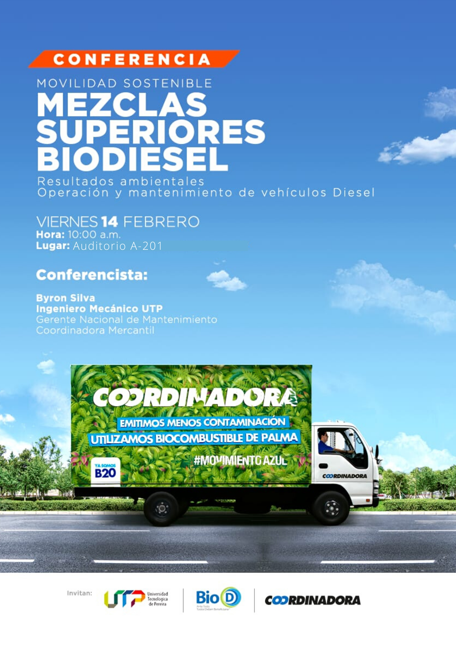 Conferencia Movilidad sostenible mezclas superiores Biodiesel