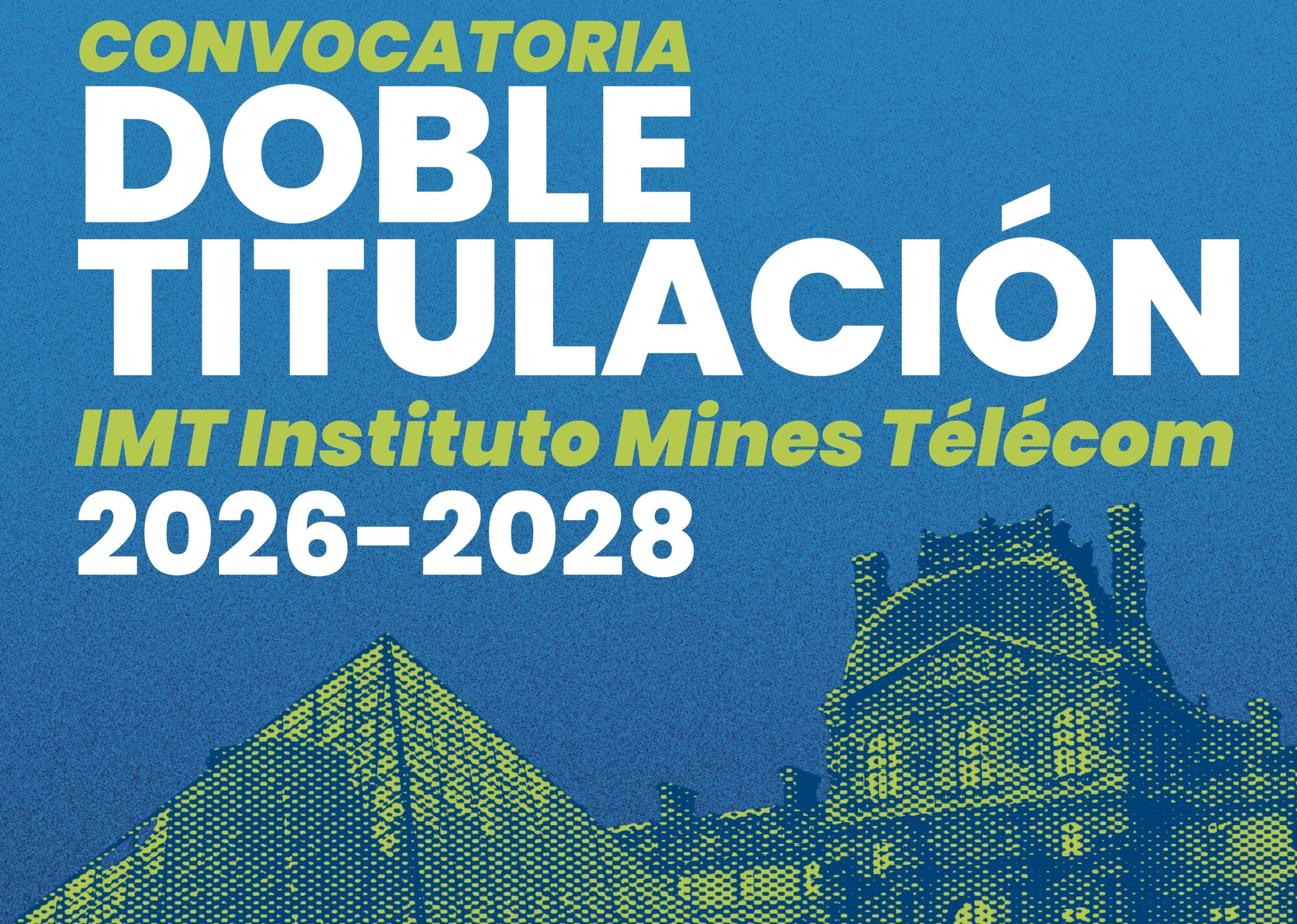 La Oficina de Relaciones Internacionales de la Universidad Tecnológica de Pereira (ORI-UTP) informa a la comunidad estudiantil que se encuentra abierta la Convocatoria IMT – Doble Titulación 2026-2028, dirigida a estudiantes de programas de ingeniería que deseen realizar parte de sus estudios en Francia, en las prestigiosas escuelas del Instituto Mines Télécom (IMT).