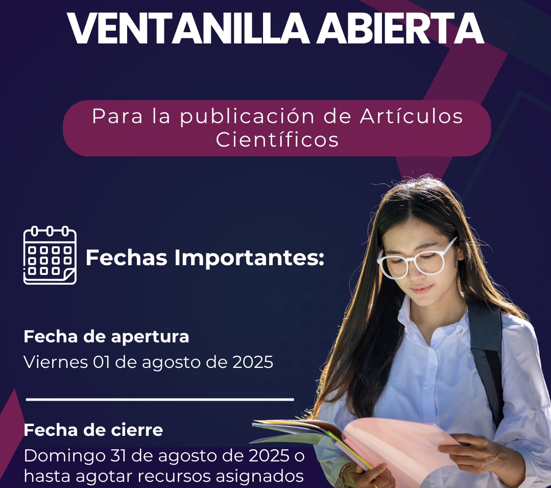 La Vicerrectoría de Investigaciones, Innovación y Extensión de la Universidad Tecnológica de Pereira invita a los estudiantes de doctorado de la Universidad Tecnológica de Pereira, a participar en la Ventanilla Abierta para la financiación de la publicación de artículos científicos.