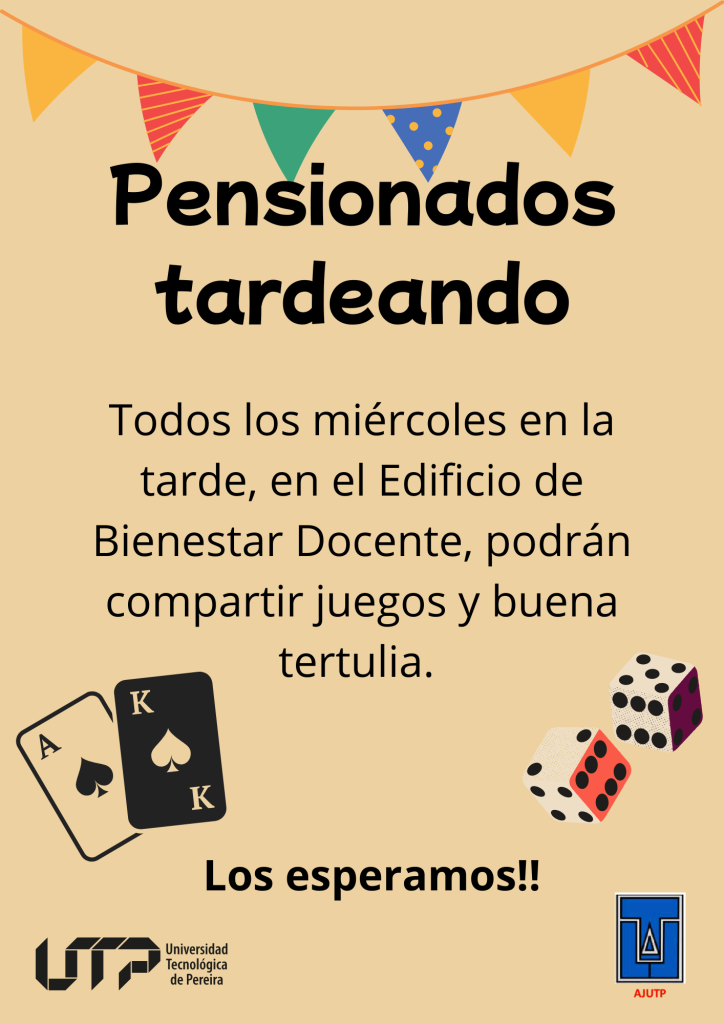 Gracias al apoyo de la Vicerrectoría de Responsabilidad Social y Bienestar Universitario, la comunidad de jubilados y pensionados de la UTP puede disfrutar, todos los miércoles, de una tarde de entretenimiento en el primer piso del edificio de Bienestar Docente.