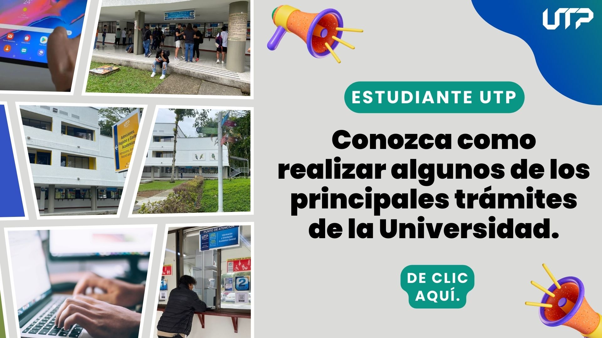 La Universidad Tecnológica de Pereira invita a todos sus estudiantes a informarse sobre los trámites académicos y administrativos disponibles y a aprovechar las facilidades que la institución ofrece para realizarlos de manera más eficiente. A través del trabajo del Equipo Técnico de Revisión de Trámites, se ha mejorado el acceso a estos servicios, muchos de los cuales ahora pueden ser gestionados virtualmente.