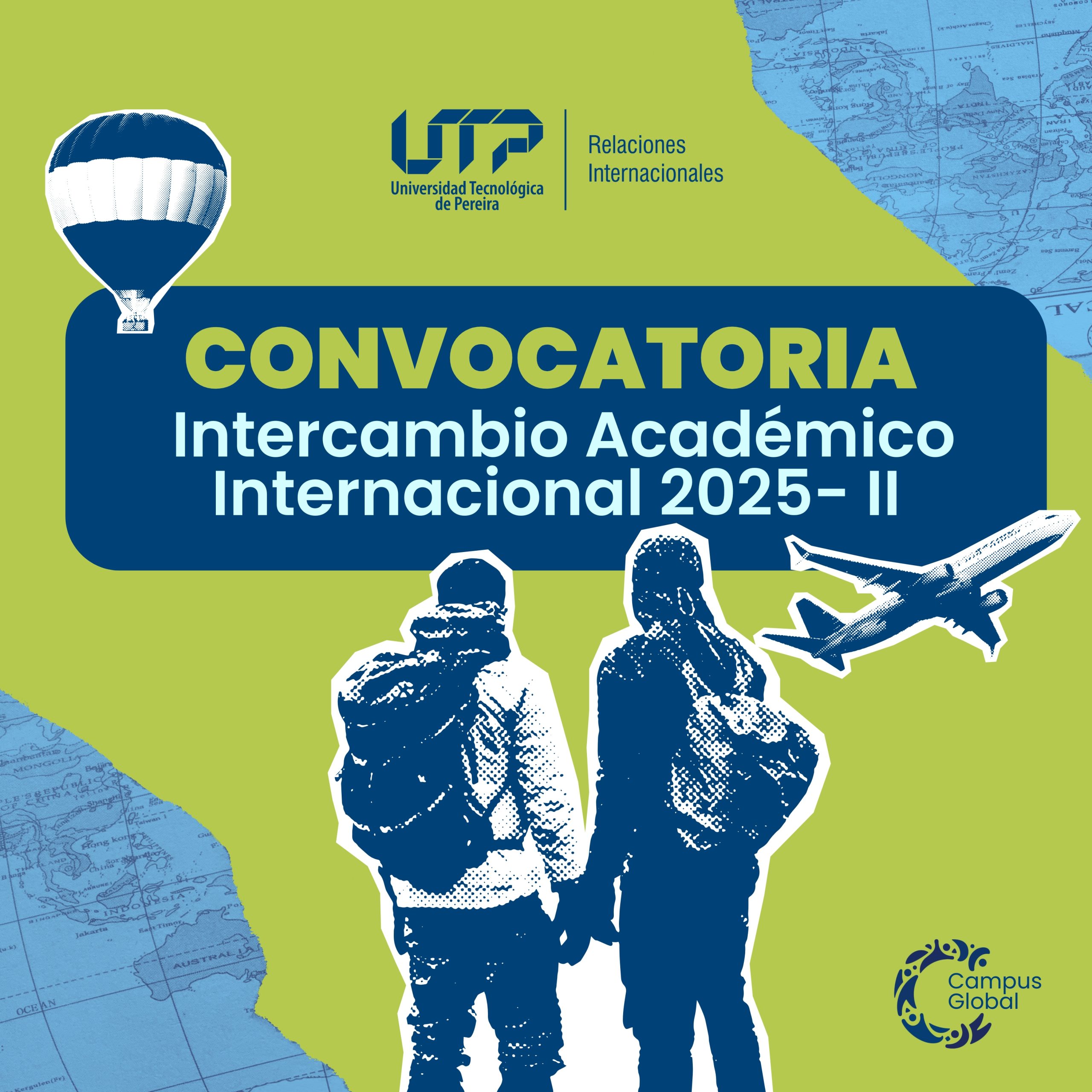 La Oficina de Relaciones Internacionales (ORI) de la Universidad Tecnológica de Pereira (UTP) invita a los estudiantes de pregrado a participar en la convocatoria de Intercambio Académico Internacional 2025-II, una oportunidad para vivir una experiencia de inmersión académica y cultural en universidades de distintos países.