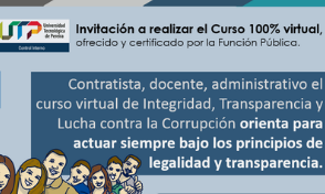 Invitación: Curso 100% virtual / Integridad, Transparencia y Lucha contra la Corrupción