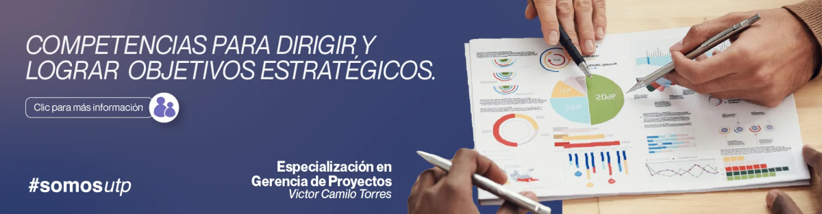 Los proyectos bien formulados y evaluados son la base de la innovación y la sostenibilidad en cualquier sector. Consciente de esta necesidad, la Universidad Tecnológica de Pereira ofrece la Especialización en Gerencia de Proyectos, un programa que forma profesionales con visión integral y capacidad de optimizar recursos en contextos exigentes.