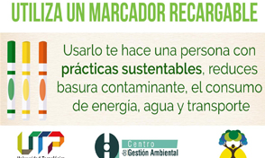 ¡Utiliza un marcador recargable!